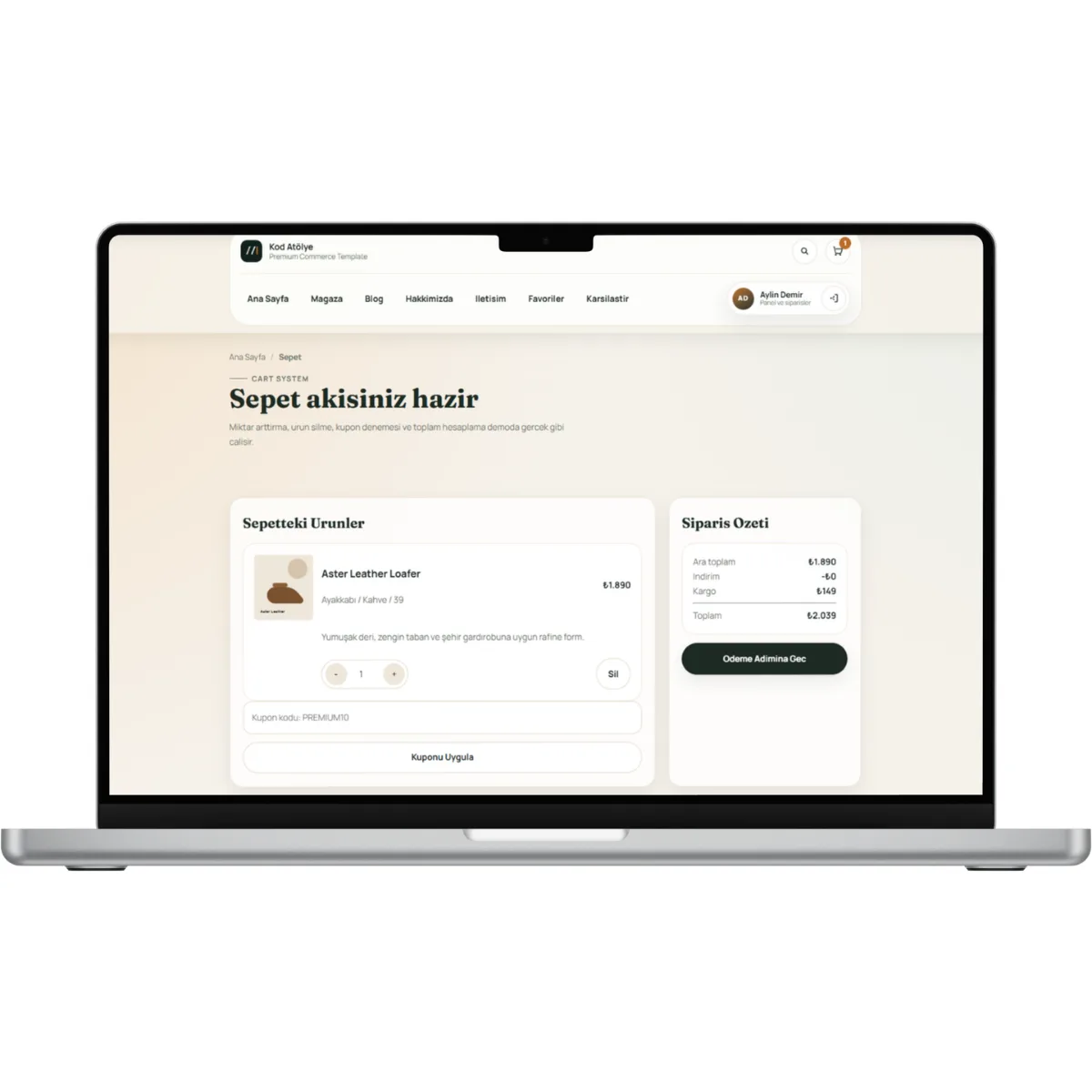 Modern HTML E-Ticaret Teması