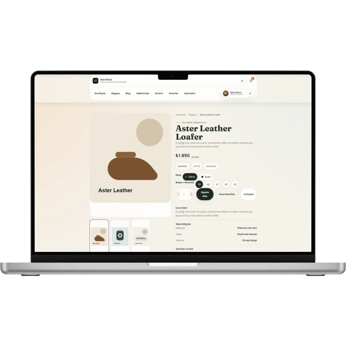 Modern HTML E-Ticaret Teması