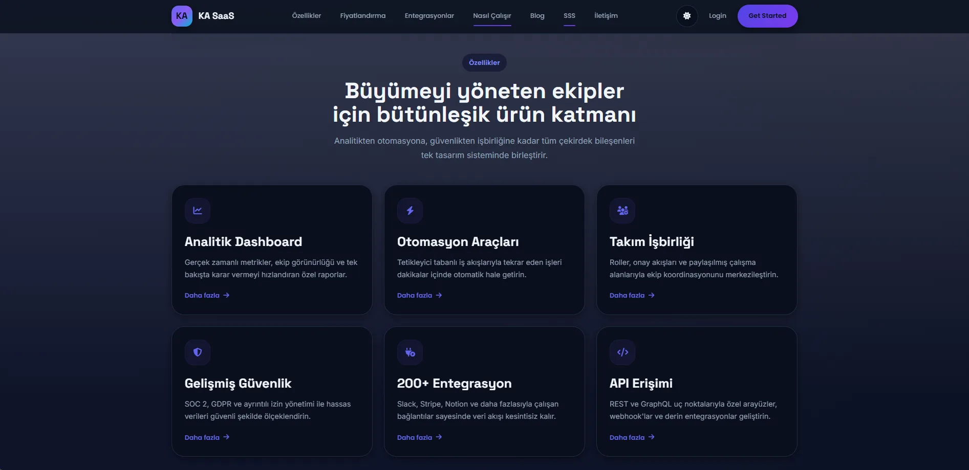 KA SaaS Landing Page