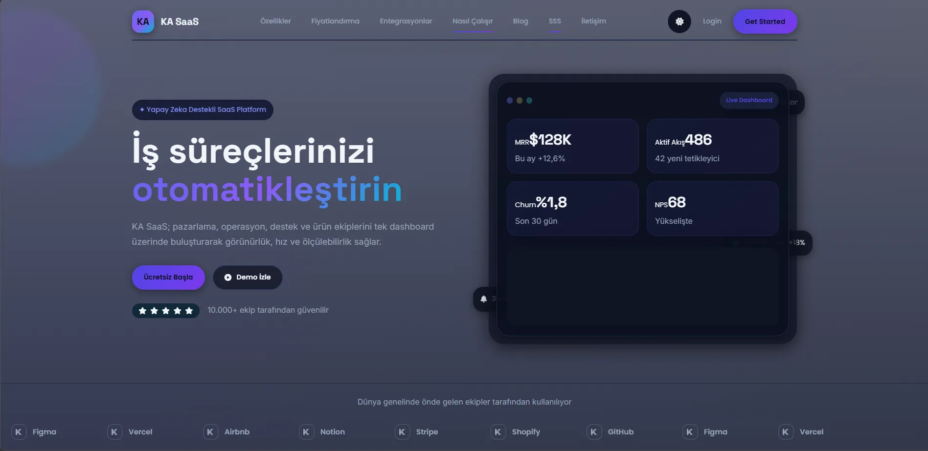 KA SaaS Landing Page