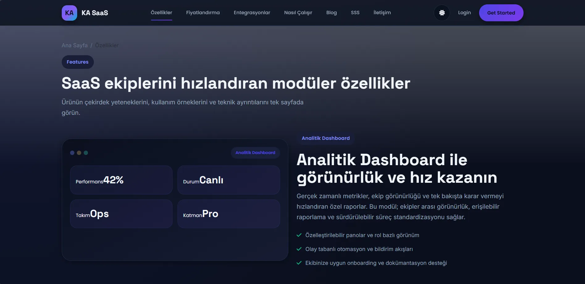 KA SaaS Landing Page