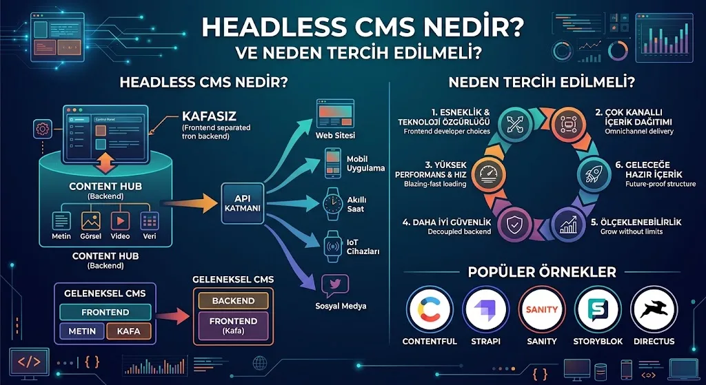 Headless CMS Nedir? Neden Tercih Edilmeli? Örneklerle Kapsamlı Rehber