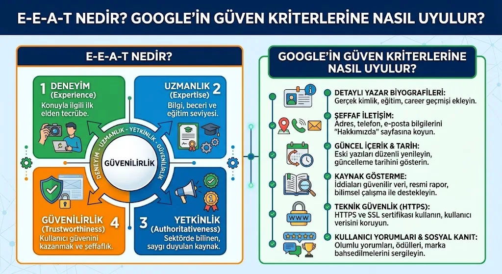 E-E-A-T Nedir? Google'ın Güven Kriterlerine Nasıl Uyulur? Kapsamlı Rehber